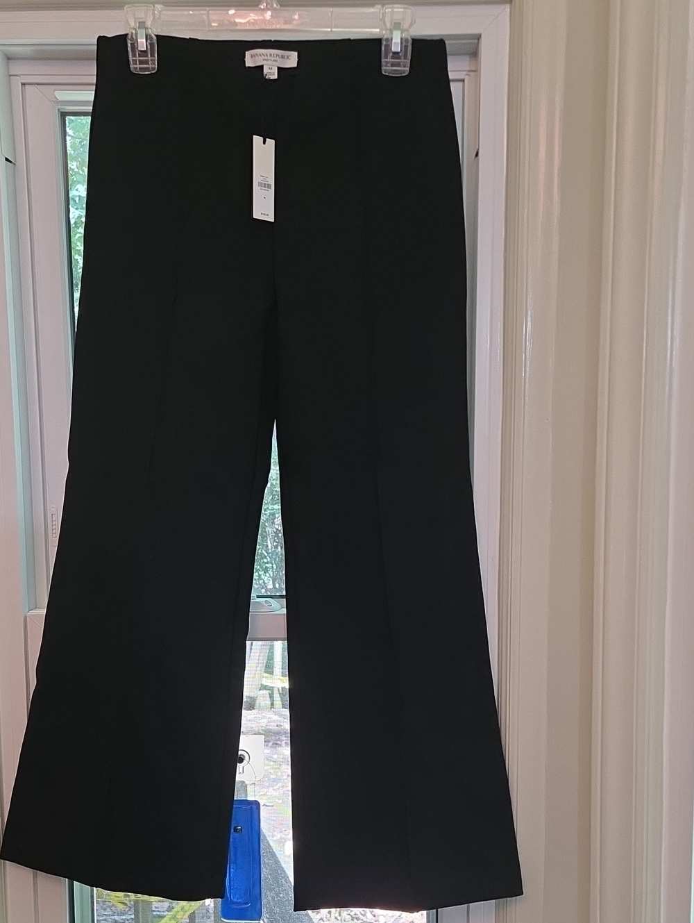 Banana Republic Everywhere Ponte High-rise Crop Flare Black  Pants NWT